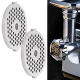 2Pcs Electric Mincer Blade Stainless Steel Grinding Plate Round Hole for 5#/B Type Grinder(3mm 56 Holes )