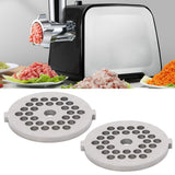 2Pcs Electric Mincer Blade Stainless Steel Grinding Plate Round Hole for 5#/B Type Grinder(5mm 30 Holes )