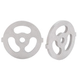 2pcs Meat Grinder Blade 304 Stainless Steel Cutting Plate 7mm/0.3in ID for 5#/B Type Meat Grinder(3 Holes Knife Plate )