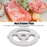 2pcs Meat Grinder Blade 304 Stainless Steel Cutting Plate 7mm/0.3in ID for 5#/B Type Meat Grinder(3 Holes Knife Plate )
