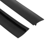2pcs Stove Counter Gap Cover HeatResistant Anti Oil Oven Gap Filler Sealing Strip(Black 25in)