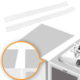 2pcs Stove Counter Gap Cover HeatResistant Anti Oil Oven Gap Filler Sealing Strip(White 25in)
