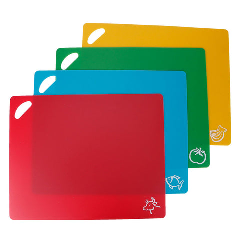 4pcs PP Flexible Kitchen Cutting Board Non Slip Cutting Board for Vegetable Meat 1.2mm In Australia - Darrahopens