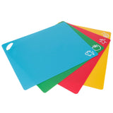 4pcs PP Flexible Kitchen Cutting Board Non Slip Cutting Board for Vegetable Meat 1.2mm