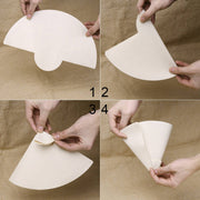 L-BEANS 40Pcs Filter Paper Disposable Wood Fiber Fan-Shaped Coffee Filtration Accessory