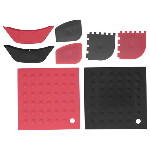 8Pcs/Set Pot Holder Scraper Pan Handle Kit Silicone Anti-Scalding Accessory for Home Kitchen In Australia - Darrahopens