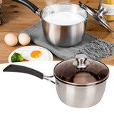 Small Soup Pot Thickened Compound Steel NonMagnetic Single Handle Cooking Kitchenware 18cm