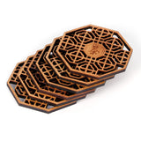 6PCS Bamboo Coaster Teacup Mat AntiScald Heat Insulation Pad Tea Ceremony Supplies(Type 1 ) In Australia - Darrahopens