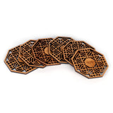 6PCS Bamboo Coaster Teacup Mat AntiScald Heat Insulation Pad Tea Ceremony Supplies(Type 1 ) In Australia - Darrahopens