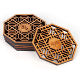 6PCS Bamboo Coaster Teacup Mat AntiScald Heat Insulation Pad Tea Ceremony Supplies(Type 1 ) In Australia - Darrahopens