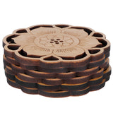 6Pcs/Set Teacup Mat Bamboo Coaster Heat Insulated Cup Pad Drinkware Tabletop AccessoryFlower Bud Type In Australia - Darrahopens