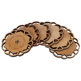 6Pcs/Set Teacup Mat Bamboo Coaster Heat Insulated Cup Pad Drinkware Tabletop AccessoryFlower Bud Type In Australia - Darrahopens