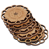 6Pcs/Set Teacup Mat Bamboo Coaster Heat Insulated Cup Pad Drinkware Tabletop AccessoryFlower Bud Type In Australia - Darrahopens