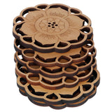 6Pcs/Set Teacup Mat Bamboo Coaster Heat Insulated Cup Pad Drinkware Tabletop AccessoryFlower Bud Type In Australia - Darrahopens