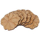 6Pcs/Set Teacup Mat Bamboo Coaster Heat Insulated Cup Pad Drinkware Tabletop AccessoryLotus Leaf Type In Australia - Darrahopens