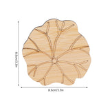 6Pcs/Set Teacup Mat Bamboo Coaster Heat Insulated Cup Pad Drinkware Tabletop AccessoryLotus Leaf Type