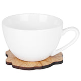 6Pcs/Set Teacup Mat Bamboo Coaster Heat Insulated Cup Pad Drinkware Tabletop AccessoryLotus Leaf Type