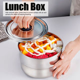 Lunch Box Portable 304 Stainless Steel Food Storage Container for School Picnic Camping600ml