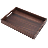 Rectangular Wooden Serving Tray with Grooves Breakfast Food Tray for Tea Coffee Fruit SnackS In Australia - Darrahopens