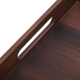 Rectangular Wooden Serving Tray with Grooves Breakfast Food Tray for Tea Coffee Fruit SnackS