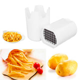French Fry Cutter Potato Vegetable Fruit Slicing Tools with Lid 44 Grids Kitchen Accessories