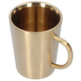 340ml 304 Stainless Steel Beer Mug Coffee Water Cup with Handgrip Double Wall DrinkwareGold In Australia - Darrahopens