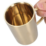 340ml 304 Stainless Steel Beer Mug Coffee Water Cup with Handgrip Double Wall DrinkwareGold In Australia - Darrahopens