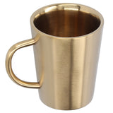 340ml 304 Stainless Steel Beer Mug Coffee Water Cup with Handgrip Double Wall DrinkwareGold In Australia - Darrahopens