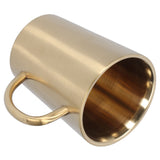 340ml 304 Stainless Steel Beer Mug Coffee Water Cup with Handgrip Double Wall DrinkwareGold