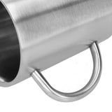 340ml 304 Stainless Steel Beer Mug Coffee Water Cup with Handgrip Double Wall DrinkwareStainless Steel Color