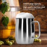 1000ml Stainless Steel Wine Bar Beer Mug Water Cup with Handle Portable Coffee Cup Drinkware In Australia - Darrahopens