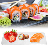 304 Stainless Steel Rectangle Sushi Plate Snacks Fruit Desserts Tray Serving Dish Home SuppliesM