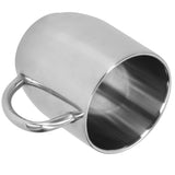 304 Stainless Steel DoubleLayer Coffee Cup Thickening Handle Mark Cup 350ml for Office