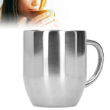 304 Stainless Steel DoubleLayer Coffee Cup Thickening Handle Mark Cup 350ml for Office In Australia - Darrahopens