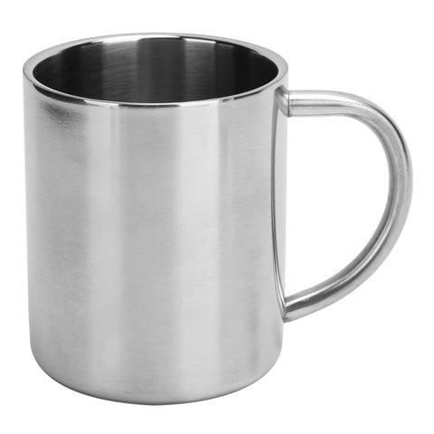 Mug Cup 304 Stainless Steel Sanding Mirror Finish Portable Coffee Cup with Handle 300ml In Australia - Darrahopens