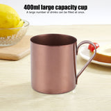 400ml Cocktail Mug 304 Stainless Steel Beer Coffee Water Drinking Cup Bar DrinkwareRose Gold