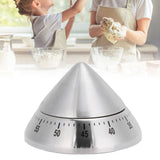 Kitchen Cooking Timer Stainless Steel Mechanical Timer Reminder Time Management Tools(PointedShaped )