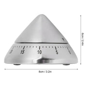 Kitchen Cooking Timer Stainless Steel Mechanical Timer Reminder Time Management Tools(PointedShaped )