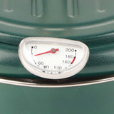 Frying Pot with Thermometer Japanese Stainless Steel Fryer Pan for Induction Cooker Deep Green