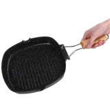 NonStick Practical Frying Pan Steak Skillet BBQ with Foldable Handle Kitchen Supplies(28cm ) In Australia - Darrahopens