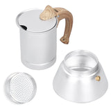 150ml Coffee Maker Moka Pot Stainless Steel Coffee Pot Induction Cooker Use Home Supplies