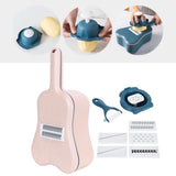 11Pcs/Set Vegetable Cutter Drain Basket Food Shredder Grater Kitchen Cutting UtensilsDusty Pink