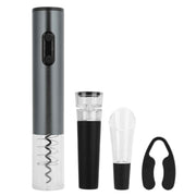 Electric Wine Bottle Opener Automatic Corkscrew W/Foil Cutter Pourer Vacuum StopperSilver Gray In Australia - Darrahopens