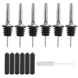 Stainless Steel Pourer Silicone Classic Bottle Pour Liquor Dust Cap Brush Wine Opener In Australia - Darrahopens