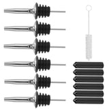 Stainless Steel Pourer Silicone Classic Bottle Pour Liquor Dust Cap Brush Wine Opener In Australia - Darrahopens