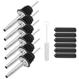 Stainless Steel Pourer Silicone Classic Bottle Pour Liquor Dust Cap Brush Wine Opener In Australia - Darrahopens