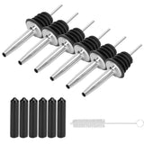 Stainless Steel Pourer Silicone Classic Bottle Pour Liquor Dust Cap Brush Wine Opener In Australia - Darrahopens