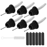 Stainless Steel Pourer Silicone Classic Bottle Pour Liquor Dust Cap Brush Wine Opener