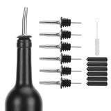 Stainless Steel Pourer Silicone Classic Bottle Pour Liquor Dust Cap Brush Wine Opener