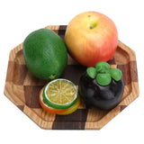 Grid Pattern Wood Plate Fruit Dishes Holder Tea Tray Dessert Dinner Bread Serving Tray20x20cm In Australia - Darrahopens